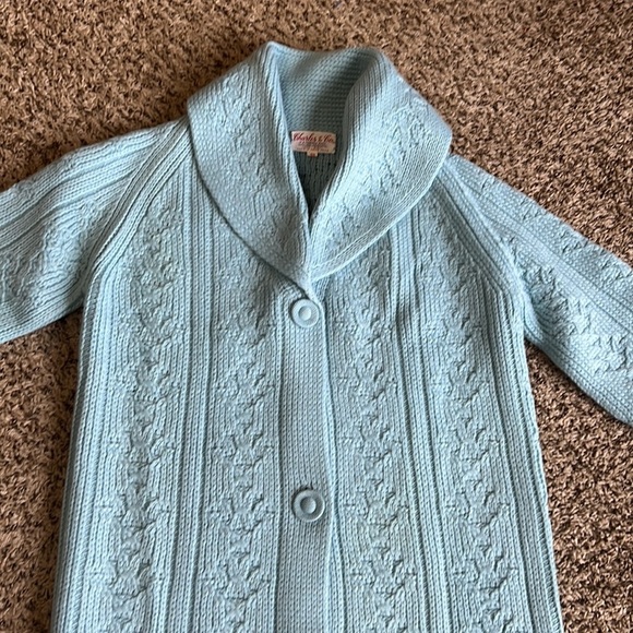 Vintage Charles & Co Wool Chunky sweater cardigan cable knit jacket Sweater Sz M - Picture 12 of 15